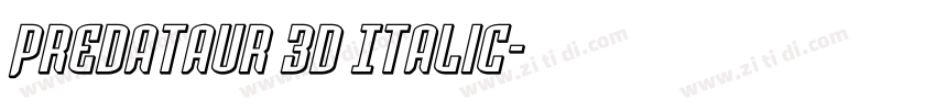 Predataur 3D Italic字体转换